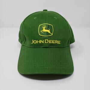 John Deere Nothing Runs Like A Deere Hat Adjustable Cap Green Yellow